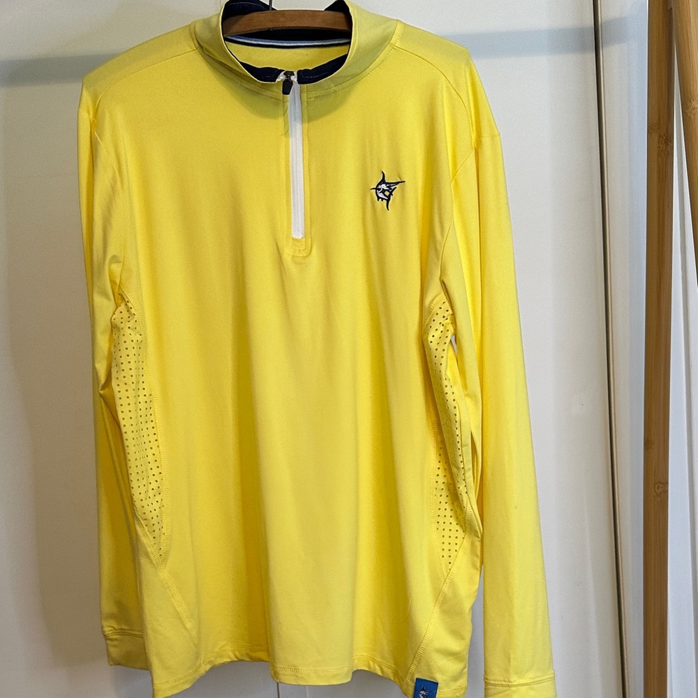 White Water fishing shirt Quarter-Zip Pullover with Logo‎ size large